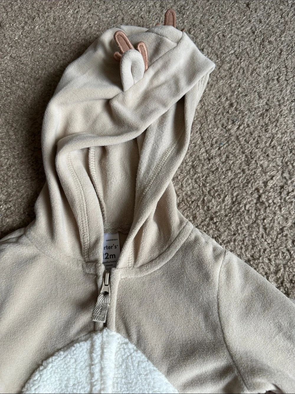 3 pieces, carters Hooded Baby One-Piece